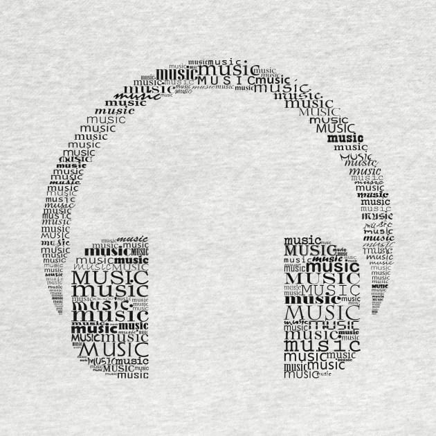 Typographic headphone by hedehede